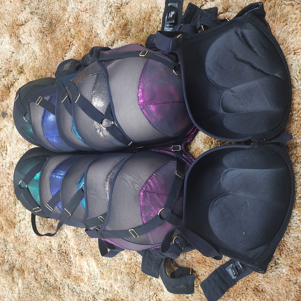 Multi-Color Metallic Gradient Push-Up Bra - Picture 2 of 3